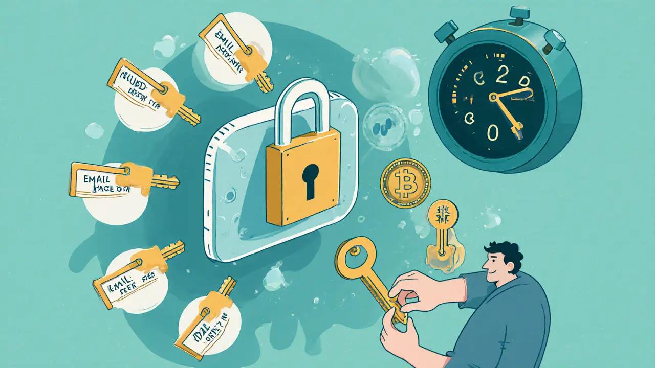 A smart wallet with multiple recovery keys protects against a thief trying to steal a single private key.