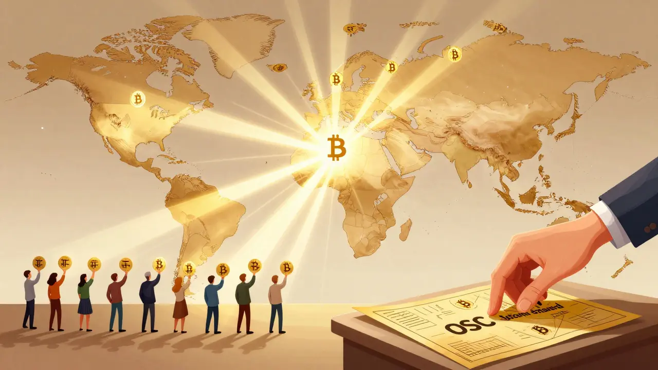 Canada&#039;s Bitcoin ETF model shining as a global standard, inspiring investors worldwide.