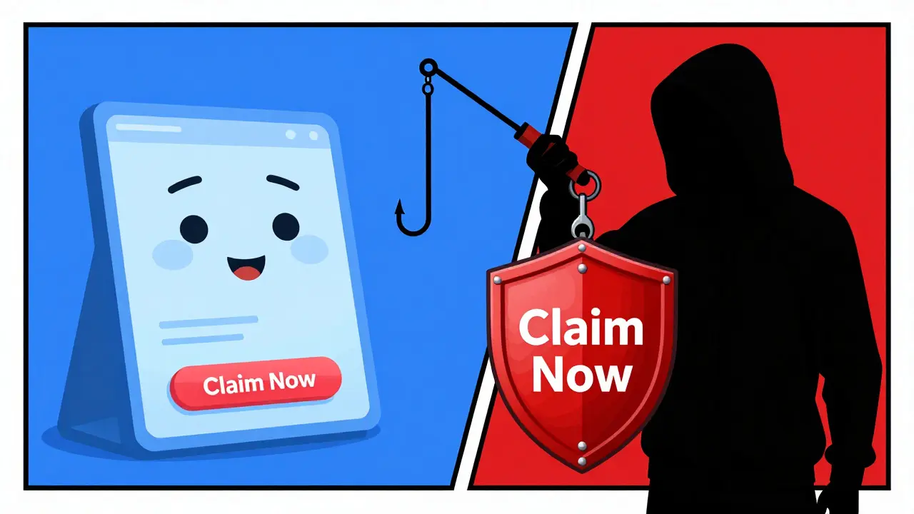 Conceptual illustration of a security shield protecting a wallet from a phishing scam.