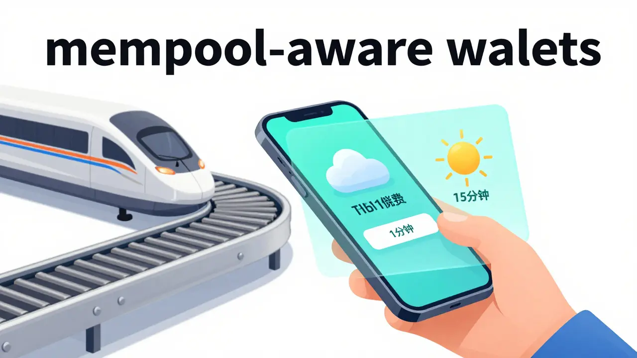 Illustration of a person using a futuristic smartphone showing a network congestion forecast hologram.