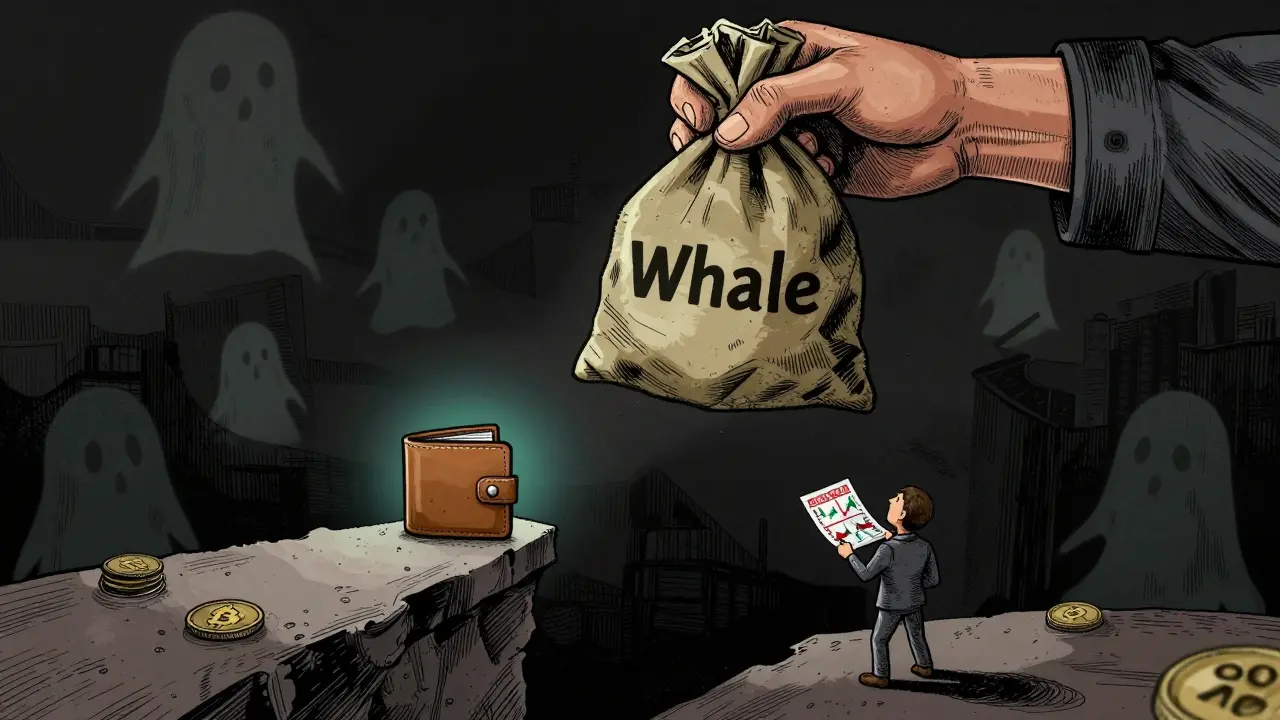 Editorial cartoon showing risks of investing in memecoins