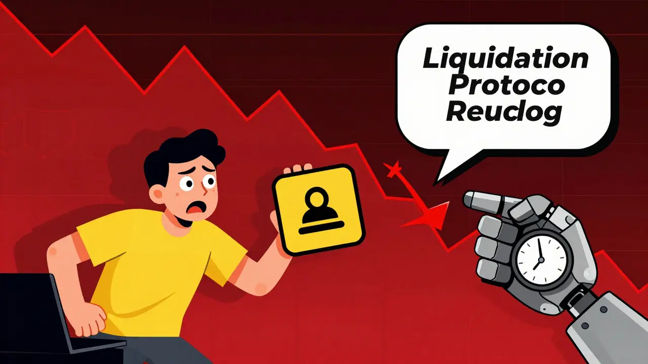 User facing liquidation risk as NFT value drops and protocol seizes asset.