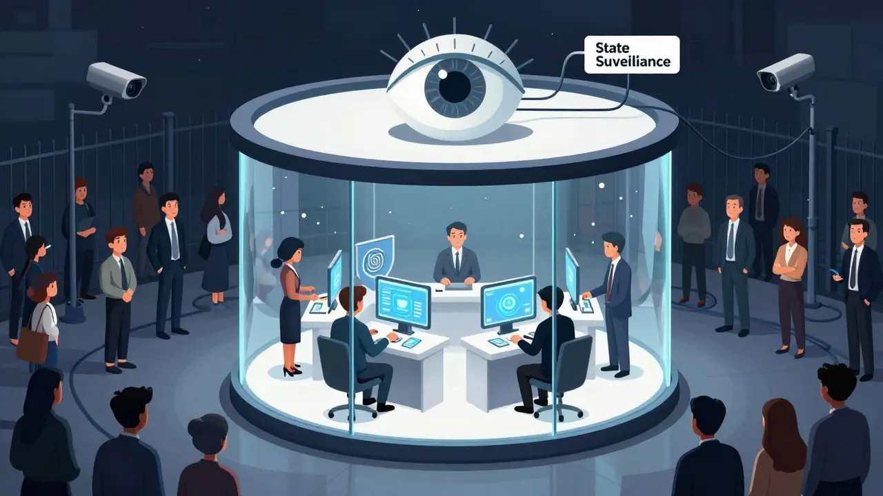 Editorial art depicting the exclusive, monitored Experimental Legal Regime sandbox