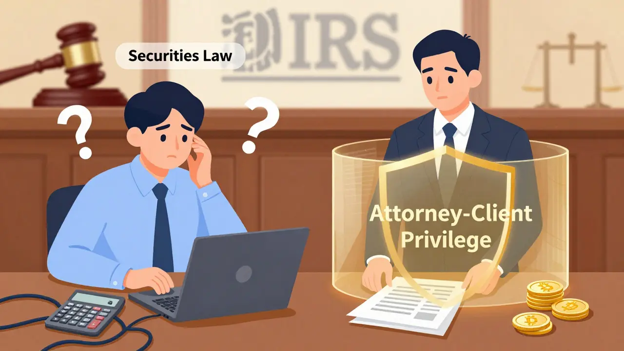 Lawyer shield vs confused accountant in crypto
