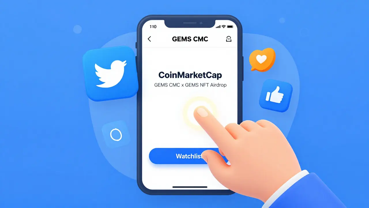 GEMS CMC X GEMS NFT Airdrop: How to Enter, Rules & Platform Details