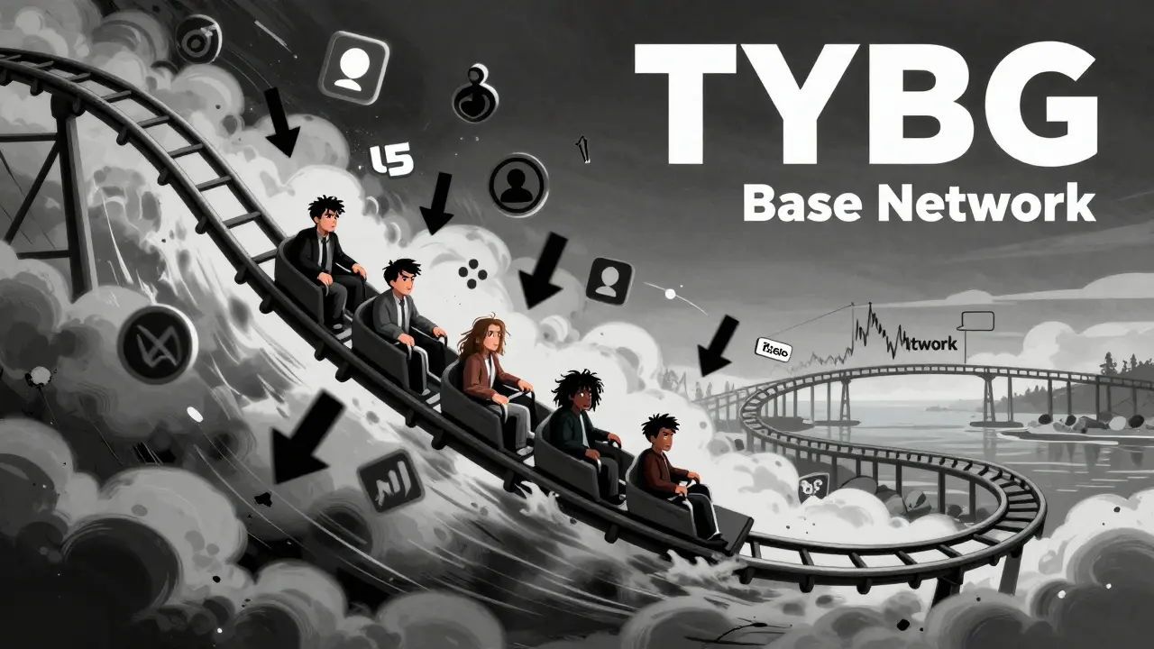 Rollercoaster graphic symbolizing high crypto volatility