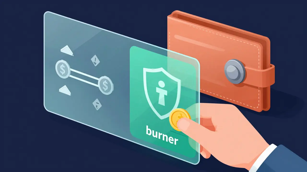 User safely bridging assets to a burner wallet via holographic interface