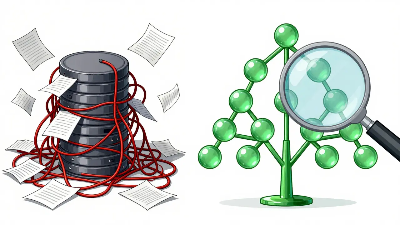 Comparison of chaotic centralized data versus structured blockchain tree