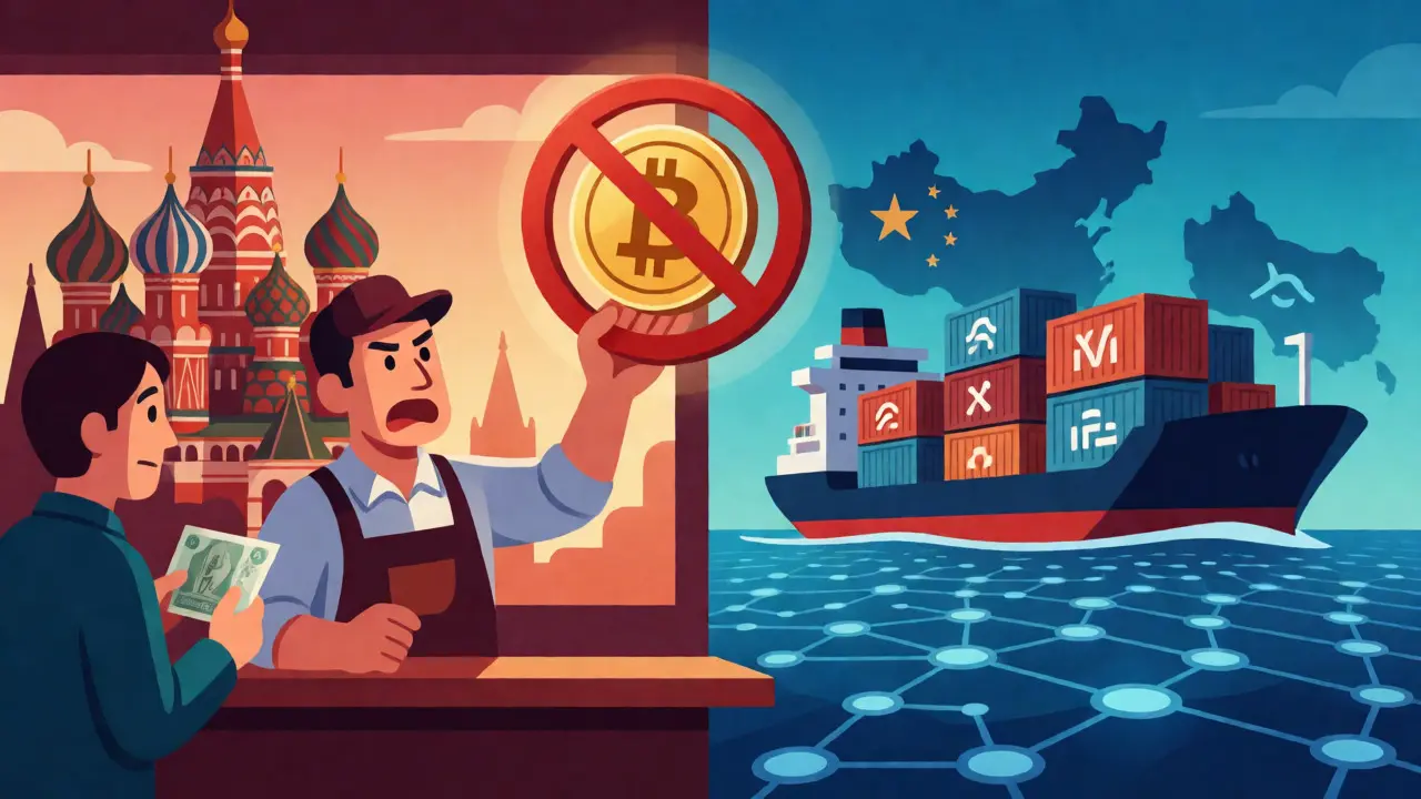 Russia’s Crypto Payment Ban: Domestic Rules vs. International Bitcoin Use